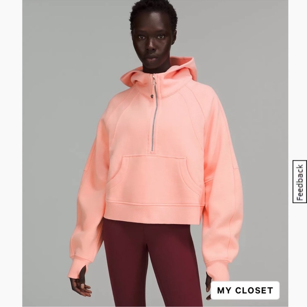 Lulu Lemon Scuba 1/2 Zip in Dew Pink